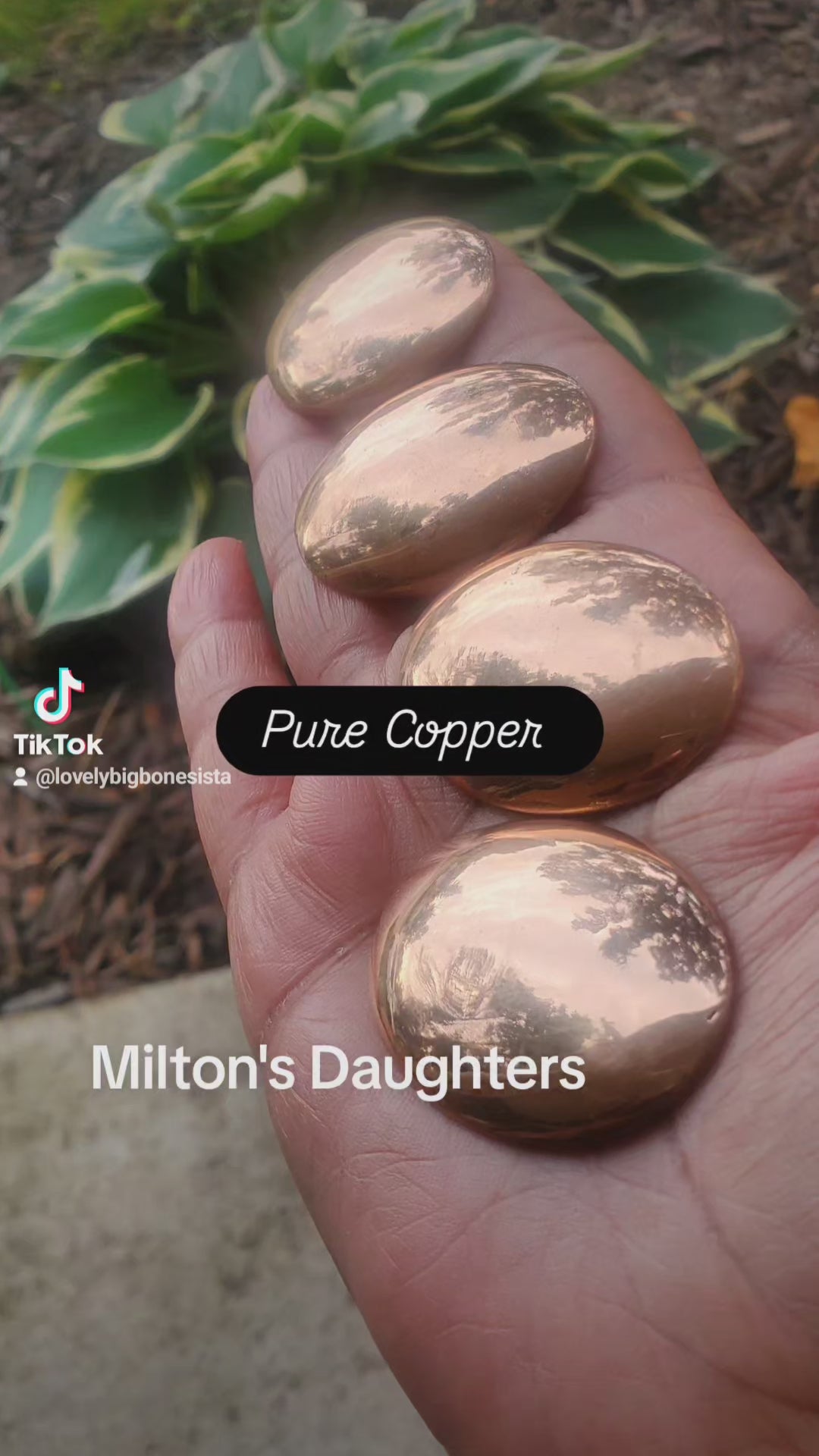 Copper worry stone