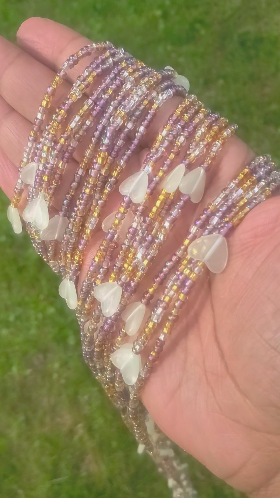 Lacey with glow hearts