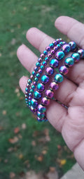 Rainbow Hematite bracelets 8mm